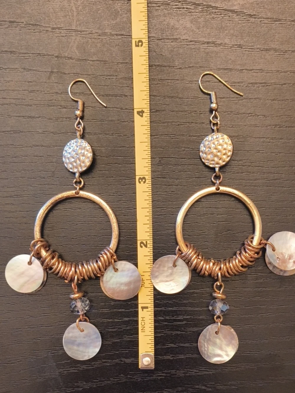 Chandelier Circlet Hoop Shell Earrings